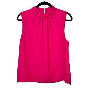NWOT Ted Baker London Ruffle Neck Sleeveless Blouse Sz 8
